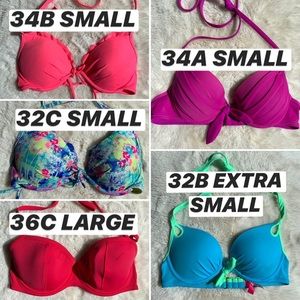 VICTORIA’S SECRET PUSH UP UNDERWIRE BIKINI TOPS